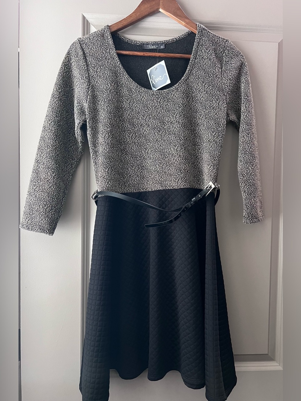 Pinc black and grey dress NWT